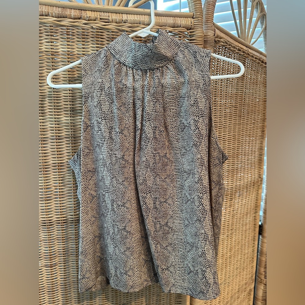 Sleeveless Silk Blouse